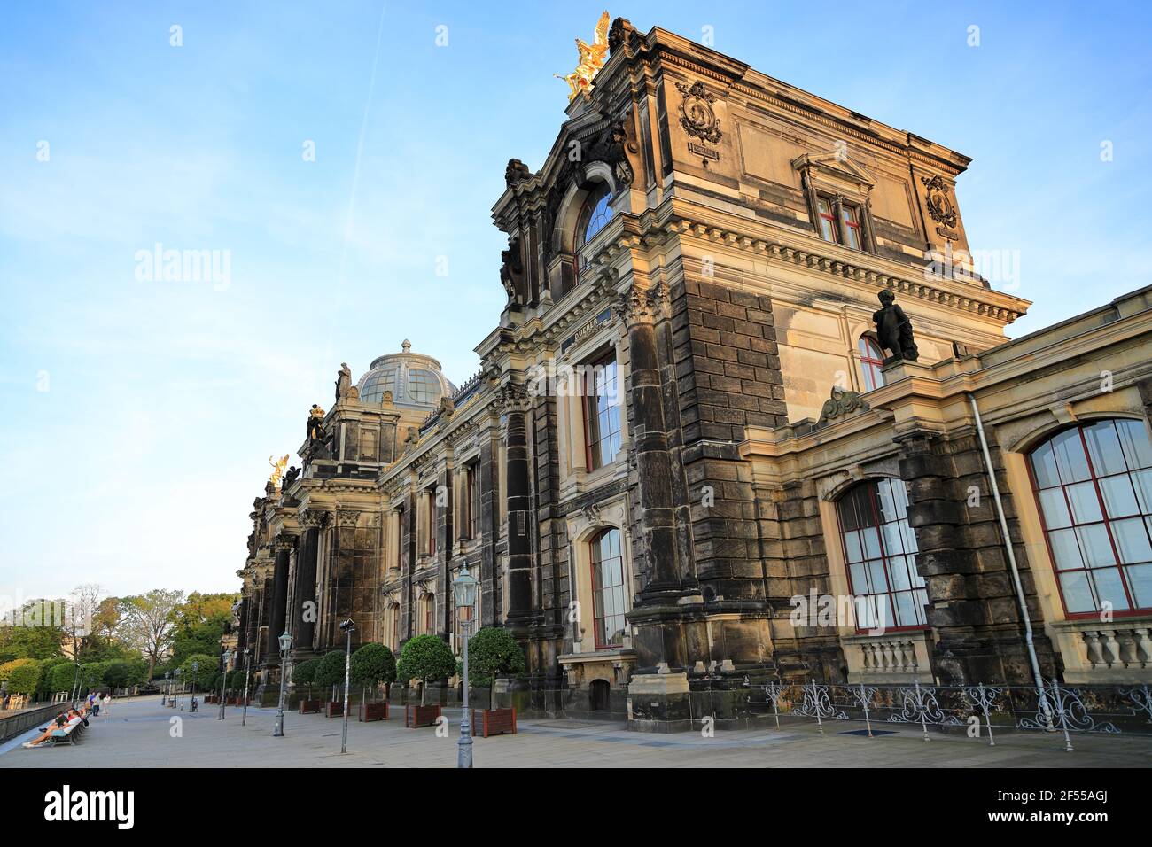 The Dresden Academy of Fine Arts on Brühl's Terrace, view of the front side. Dresden, Saxony, Germany, Europe. Stock Photo