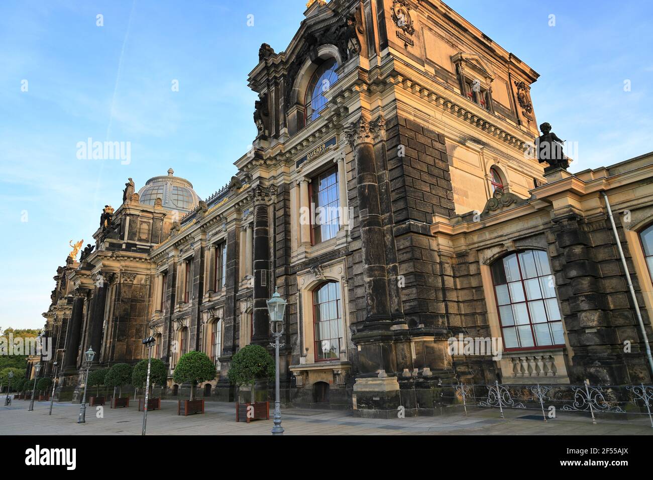 The Dresden Academy of Fine Arts on Brühl's Terrace, view of the front side. Dresden, Saxony, Germany, Europe. Stock Photo