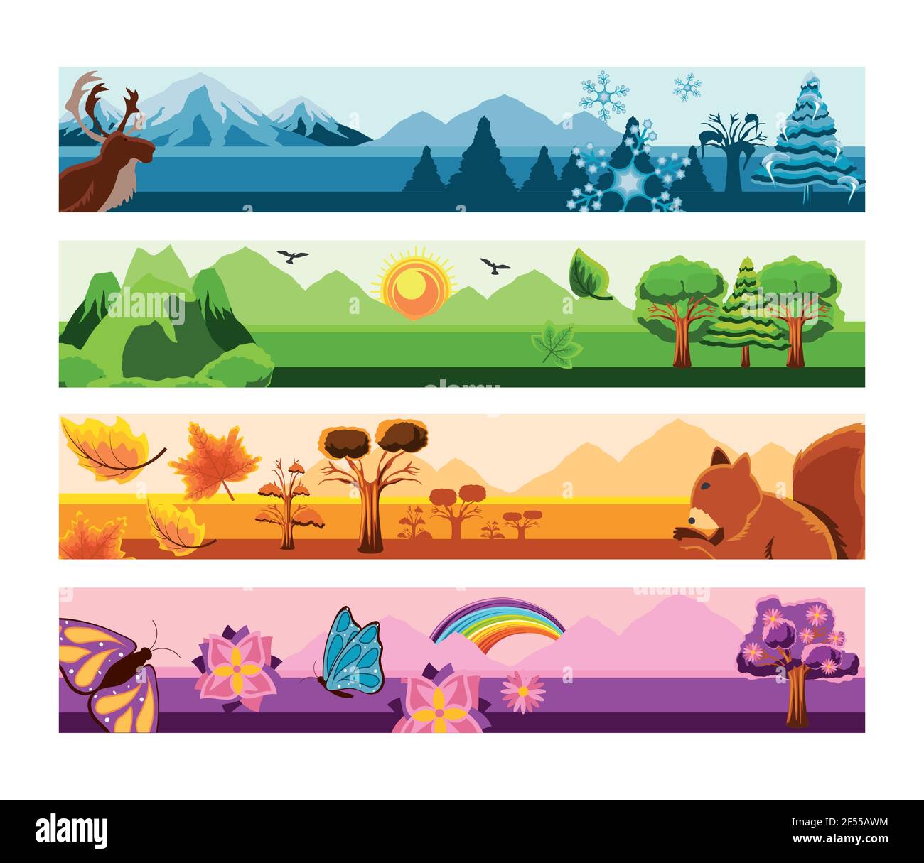 set four seasons Stock Vector Image & Art - Alamy