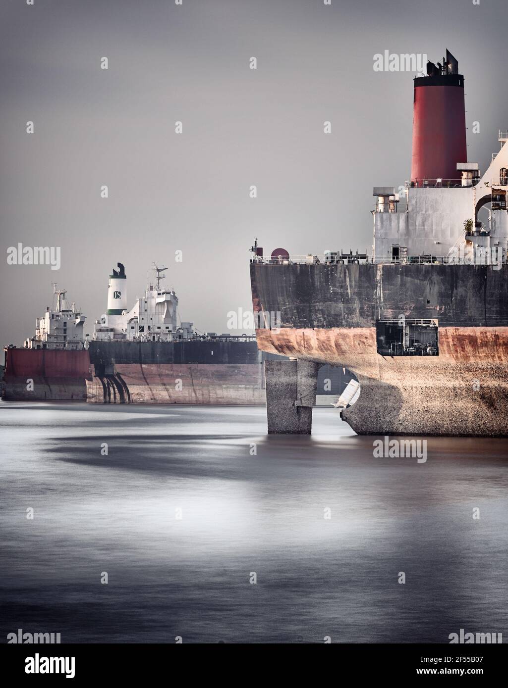 Kumira Ship breaking yard Stock Photo