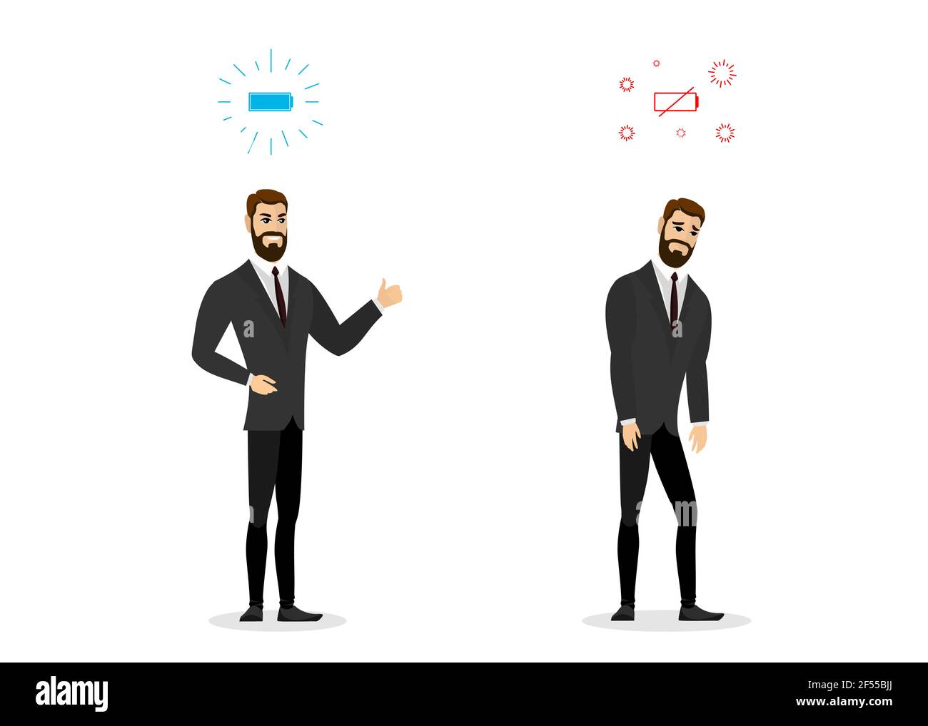 Mental health man work Stock Vector Images Alamy