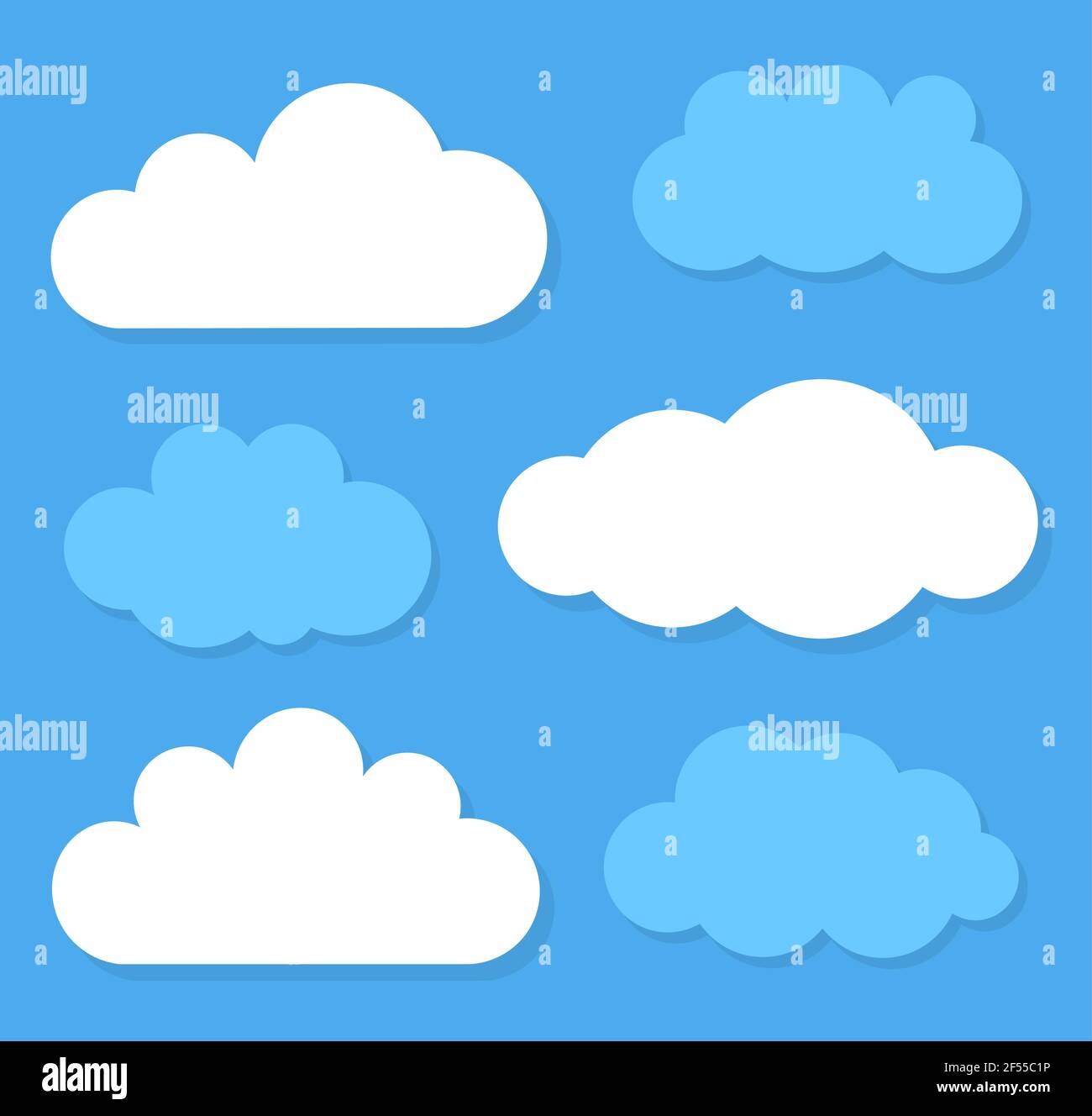 Clouds on blue sky. Vector illustration Stock Vector Image & Art - Alamy