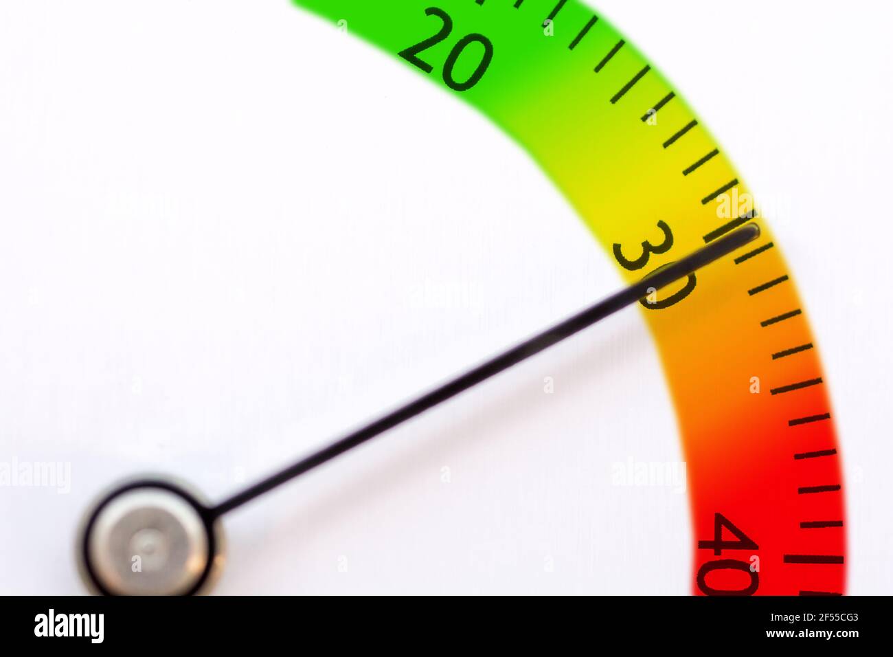 Thermometer shows 30 degrees Stock Photo - Alamy