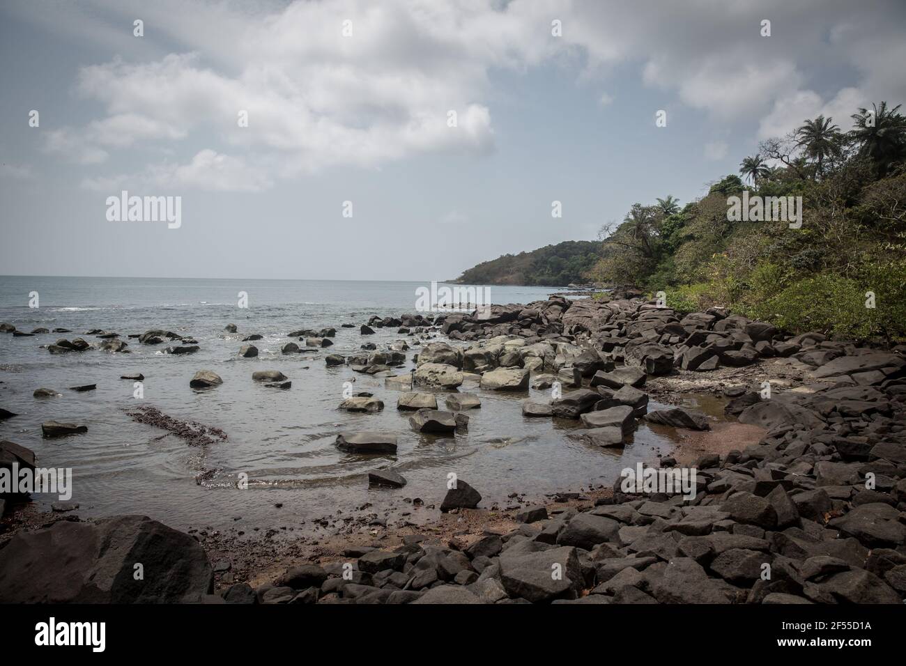 The coast of Sierra Leone's Banana Islands. The Banana Islands were once a  slave trading port. They are now home to a few hundred people. The Banana  Islands were relatively untouched by