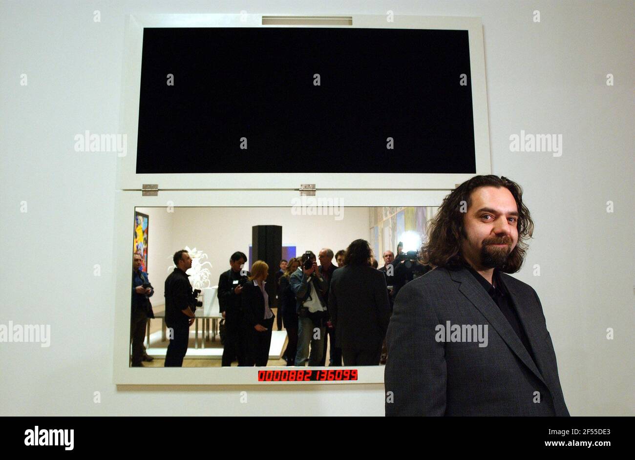 Tate Turner Prize Winner of 2002 Keith Tyson with his work entitled