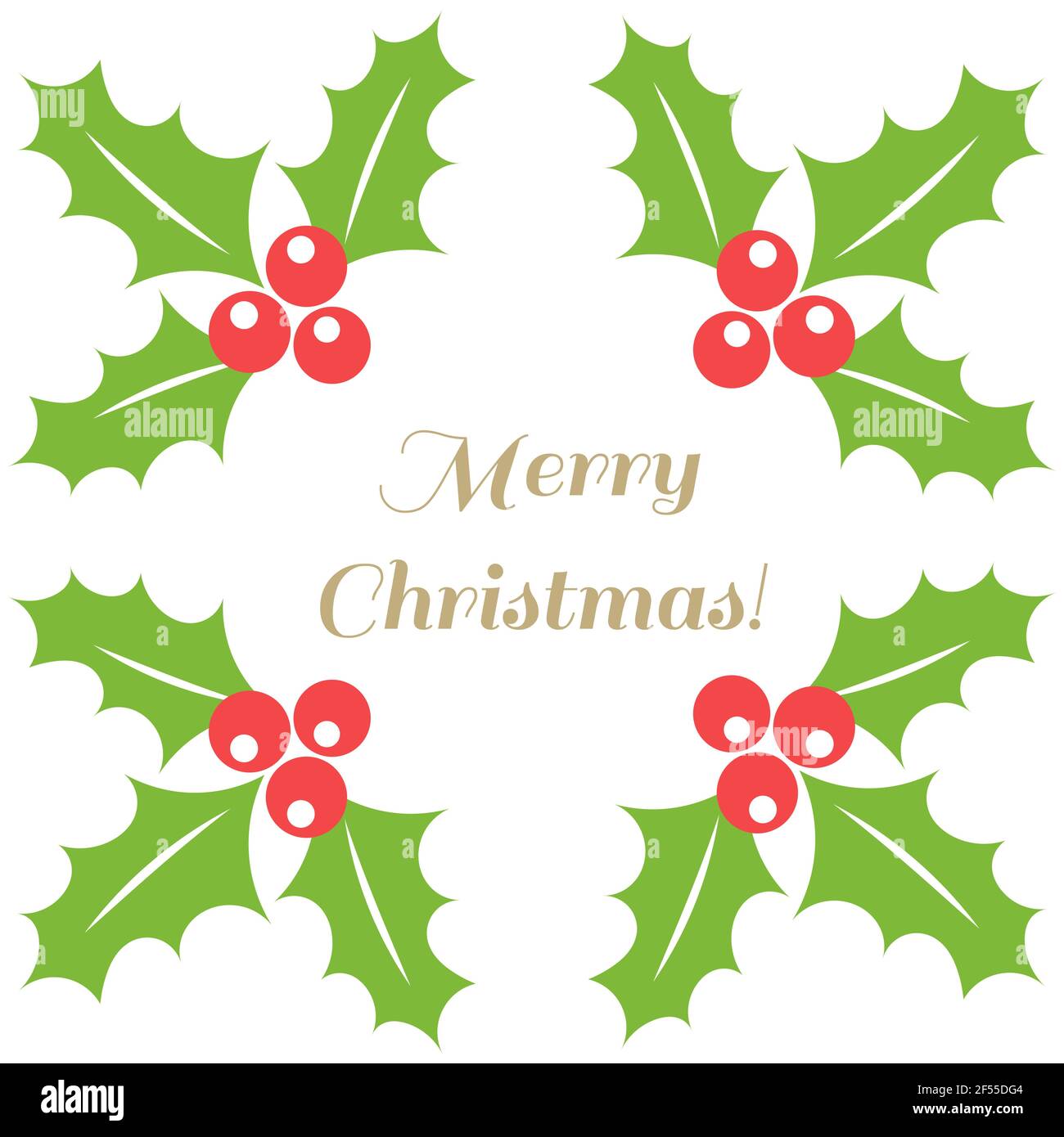Christmas border holly berries background. Vector illustration Stock ...