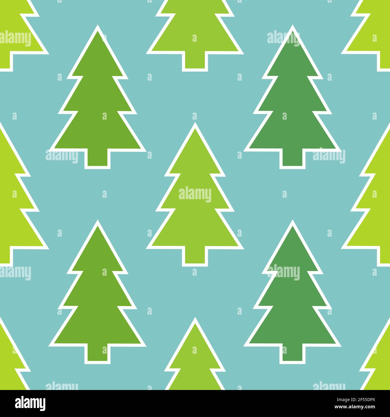 Christmas trees background pattern. Vector illustration Stock Vector ...