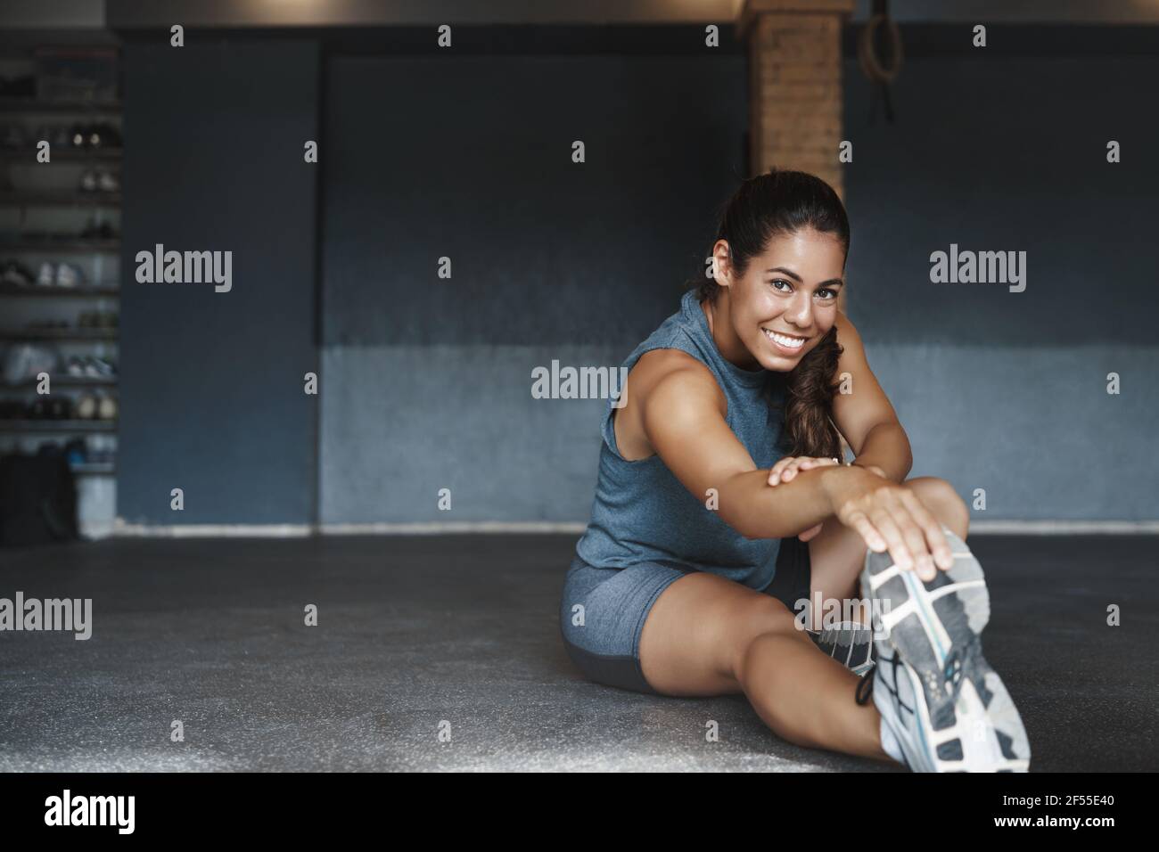 Motivation, determination and health concept. Attractive brazilian