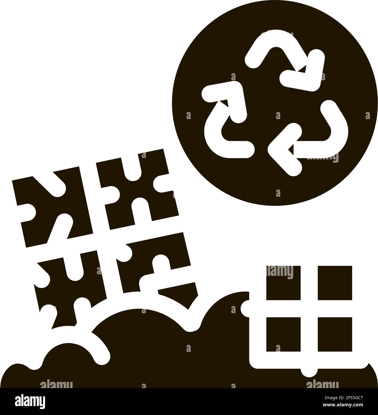 industrial building icon Vector Glyph Illustration Stock Vector Image ...