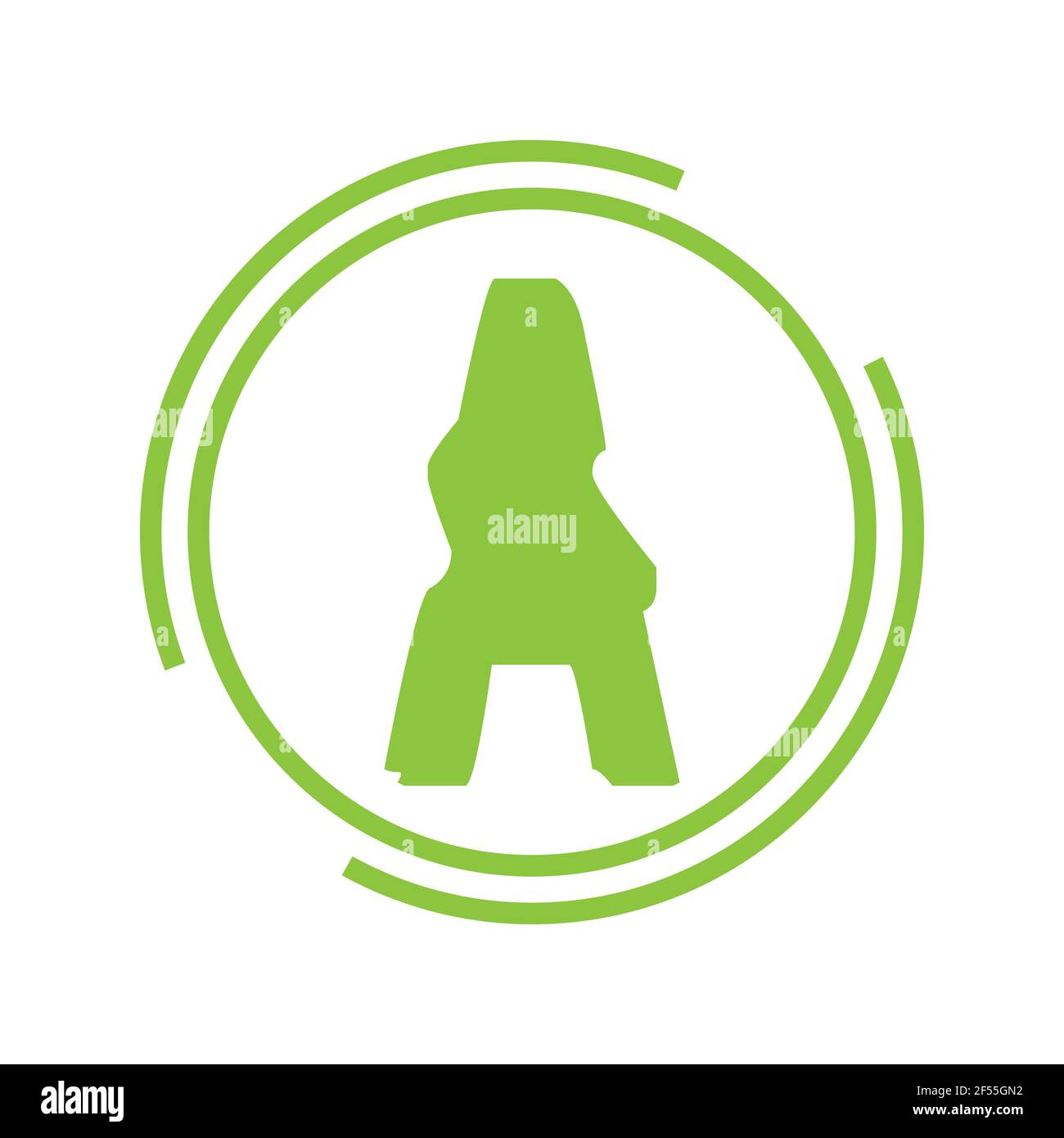 Unique modern geometric creative elegant letter A logo template. Vector icon. Stock Photo