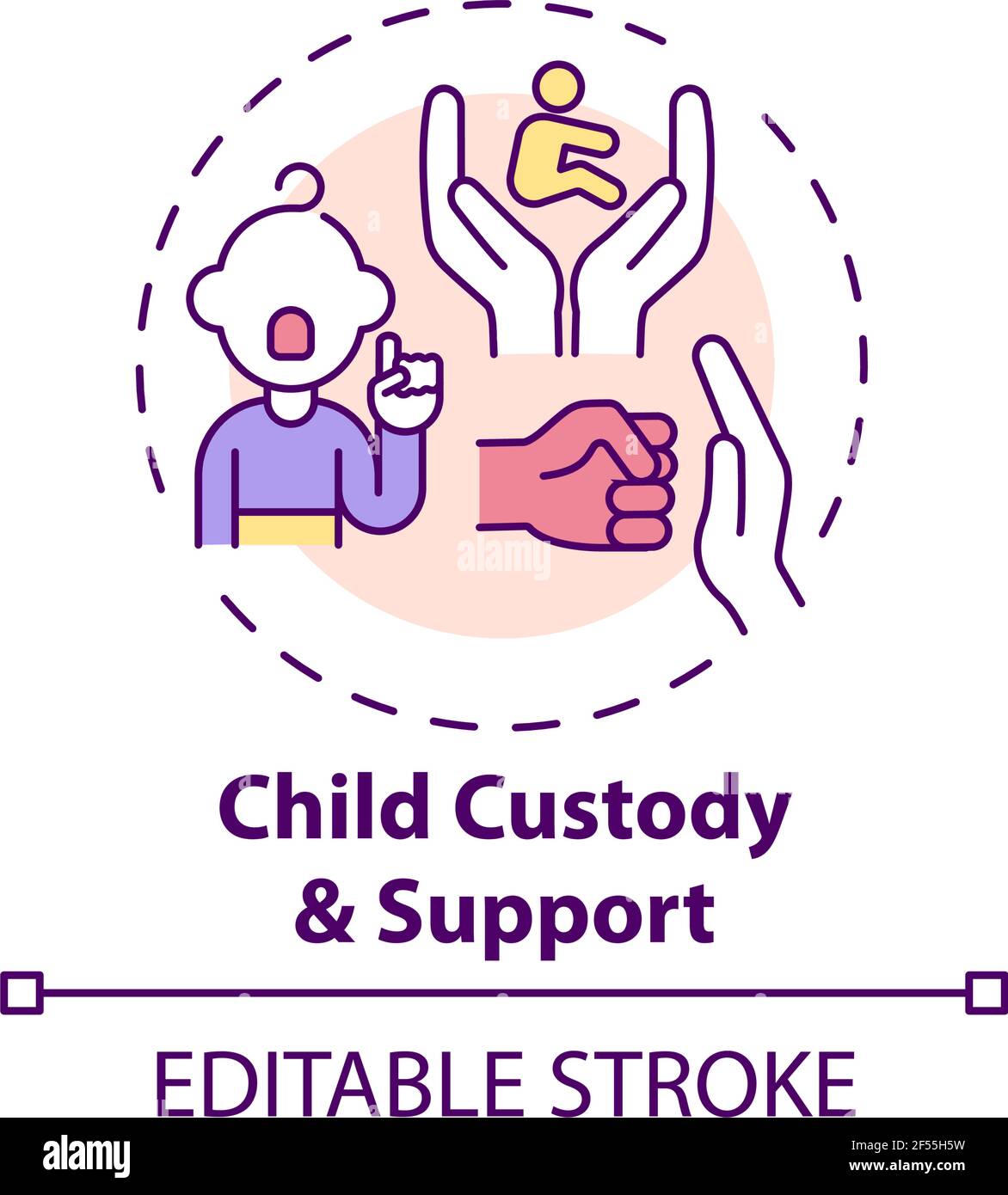 Child custody and support concept icon Stock Vector Image & Art Alamy