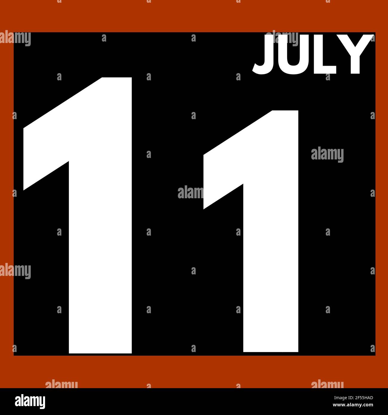 July 11 Modern daily calendar icon date day month calendar for July 11 Modern daily calendar icon date day month calendar for