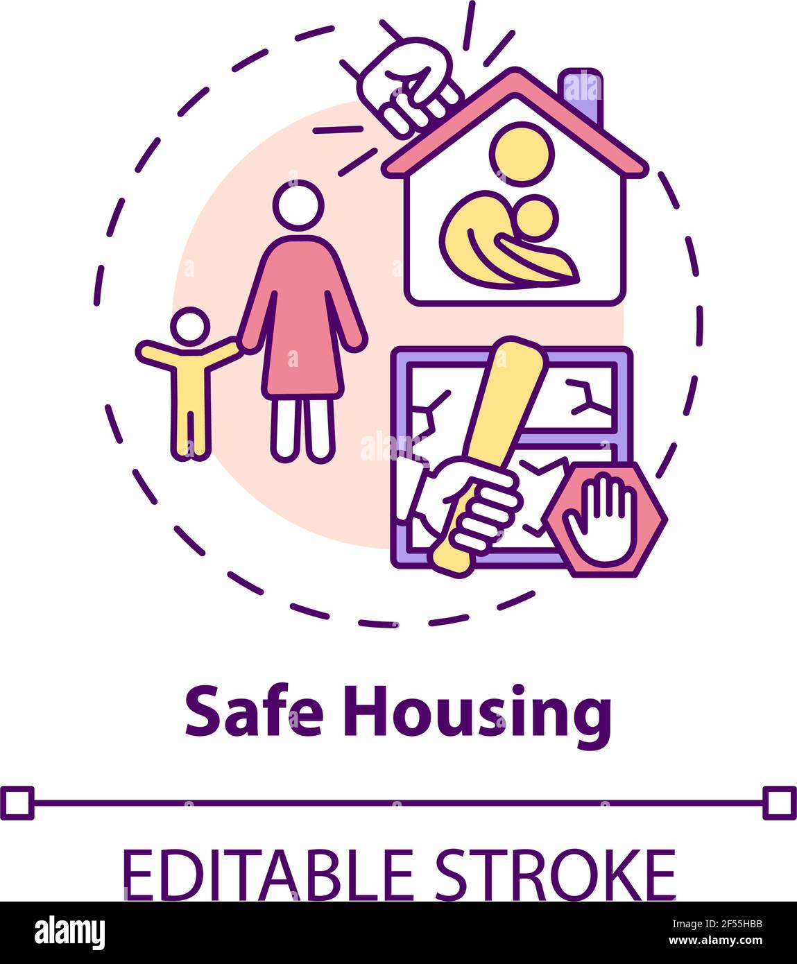 Safe housing concept icon Stock Vector Image & Art Alamy