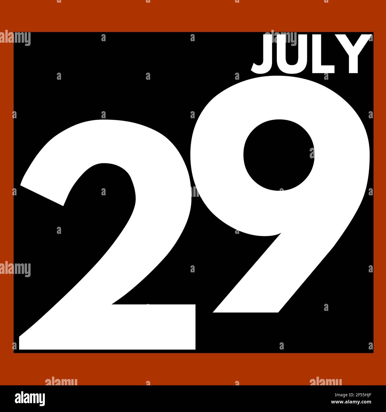 July 29 . Modern daily calendar icon .date ,day, month .calendar for ...