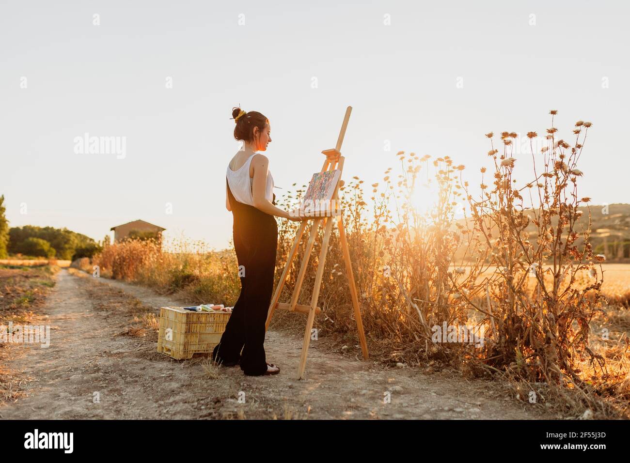 Woman easel hi-res stock photography and images - Alamy