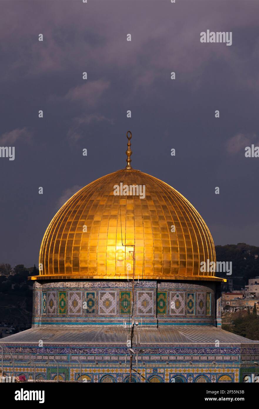 Israel, Jerusalem, Dome of the Rock on Temple Mount Stock Photo