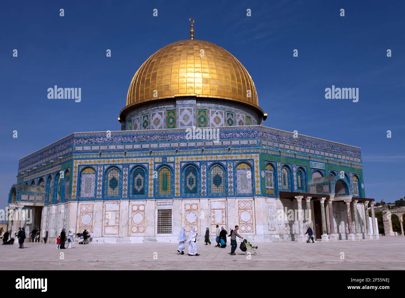 Israel, Jerusalem, Dome of the Rock on Temple Mount Stock Photo