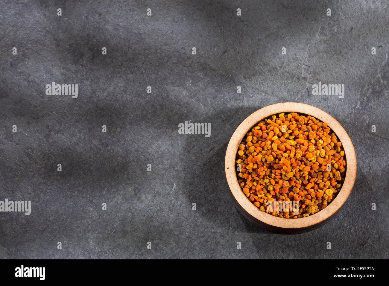 Natural alternative bee pollen to sweeten Stock Photo