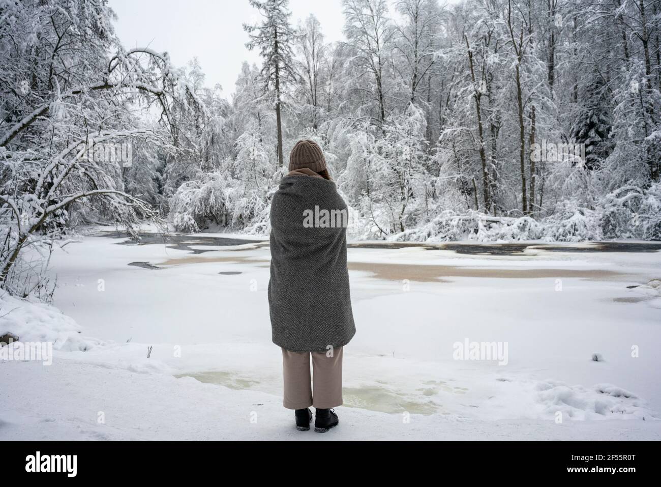 Woman in frozen water hi-res stock photography and images - Alamy