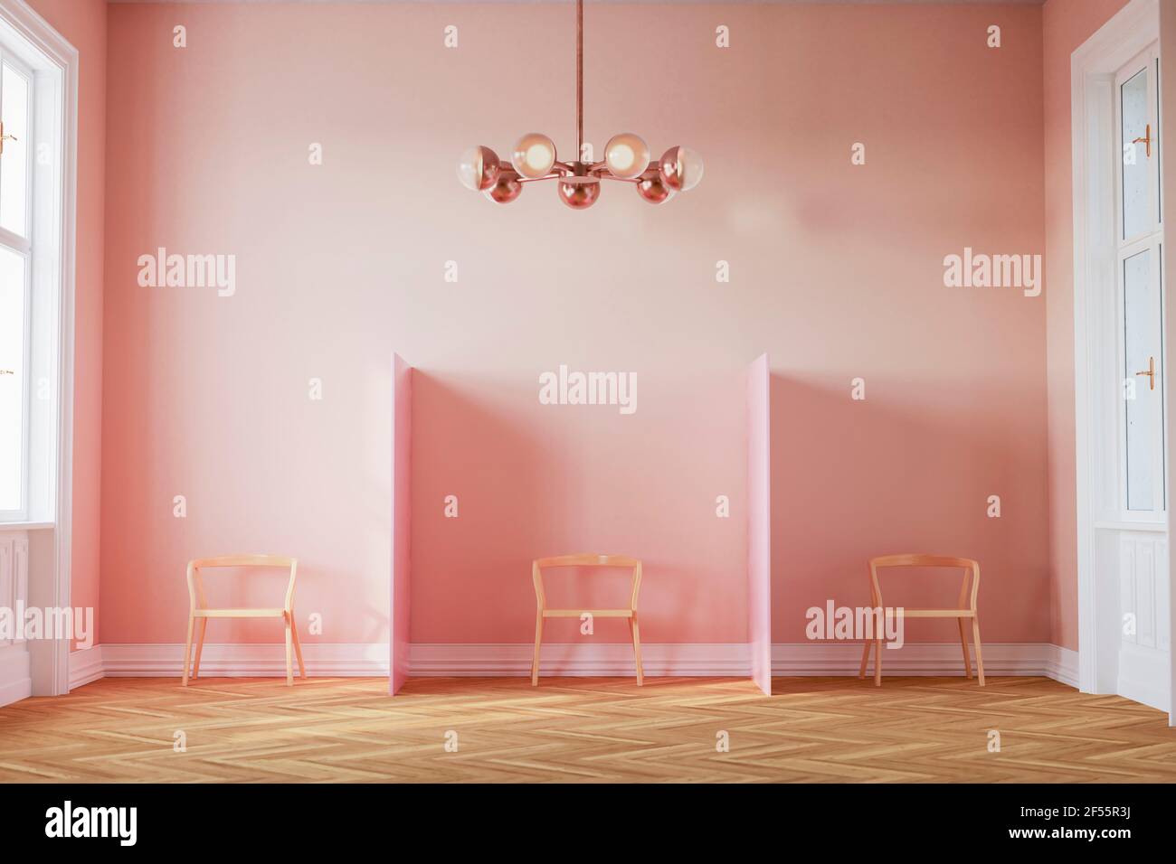 Pink waiting room sales chairs