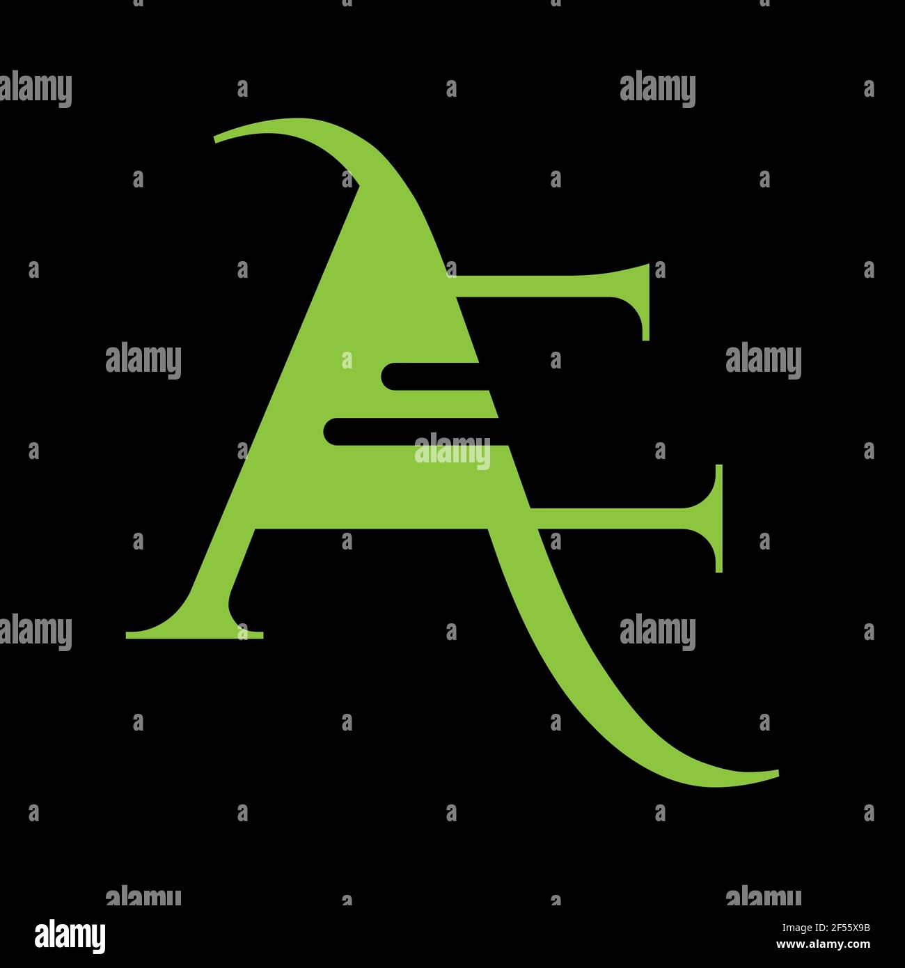 AF logo design vector illustration template. Creative A F letters ...