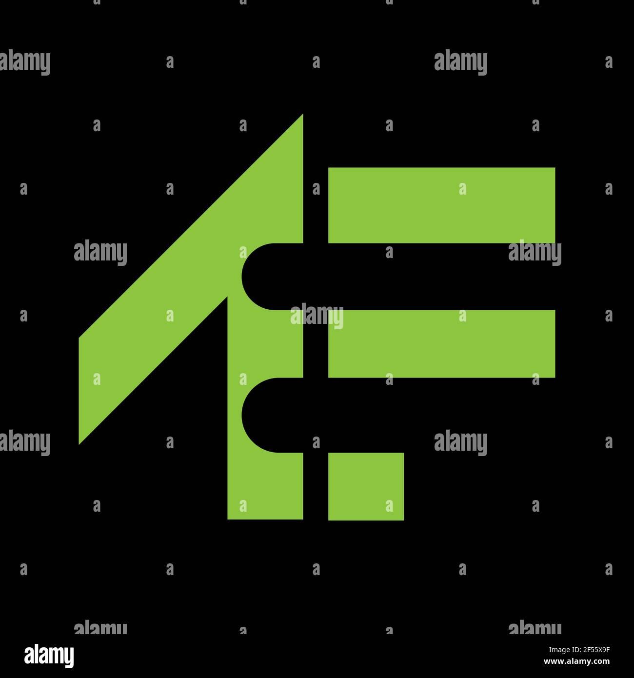AF logo design vector illustration template. Creative A F letters ...
