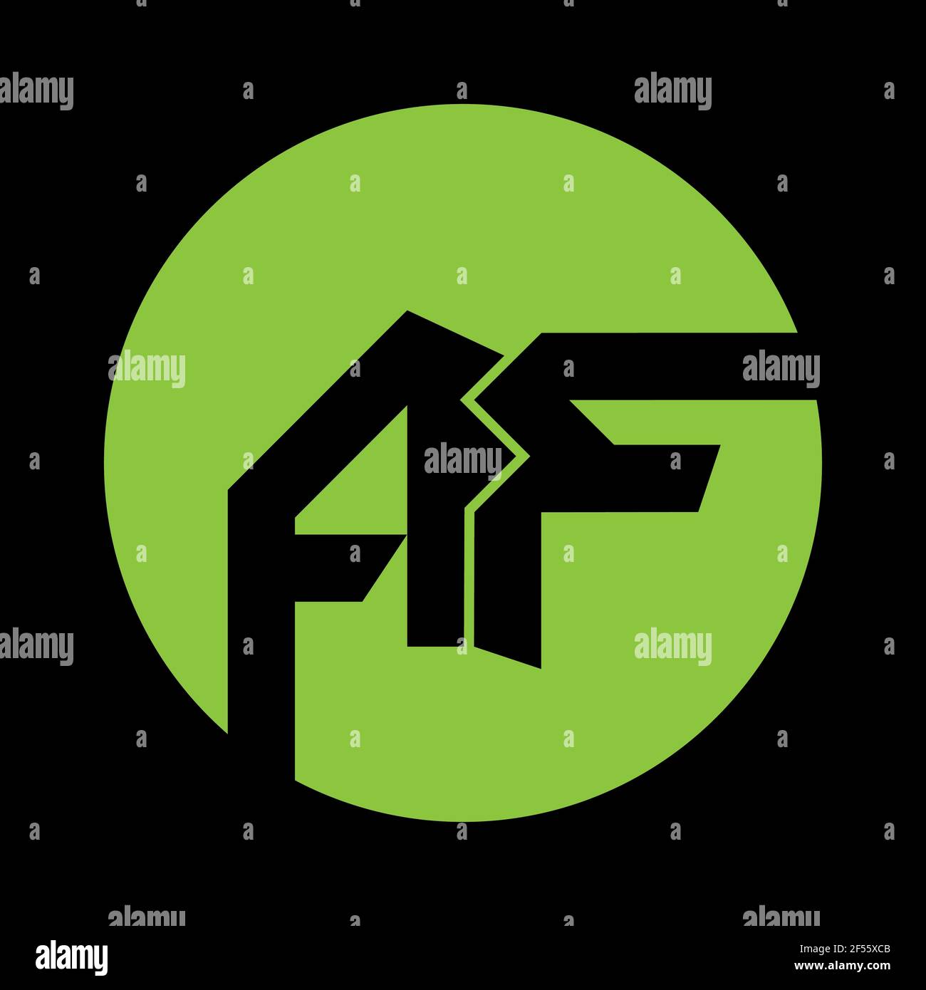 AF logo design vector illustration template. Creative A F letters ...
