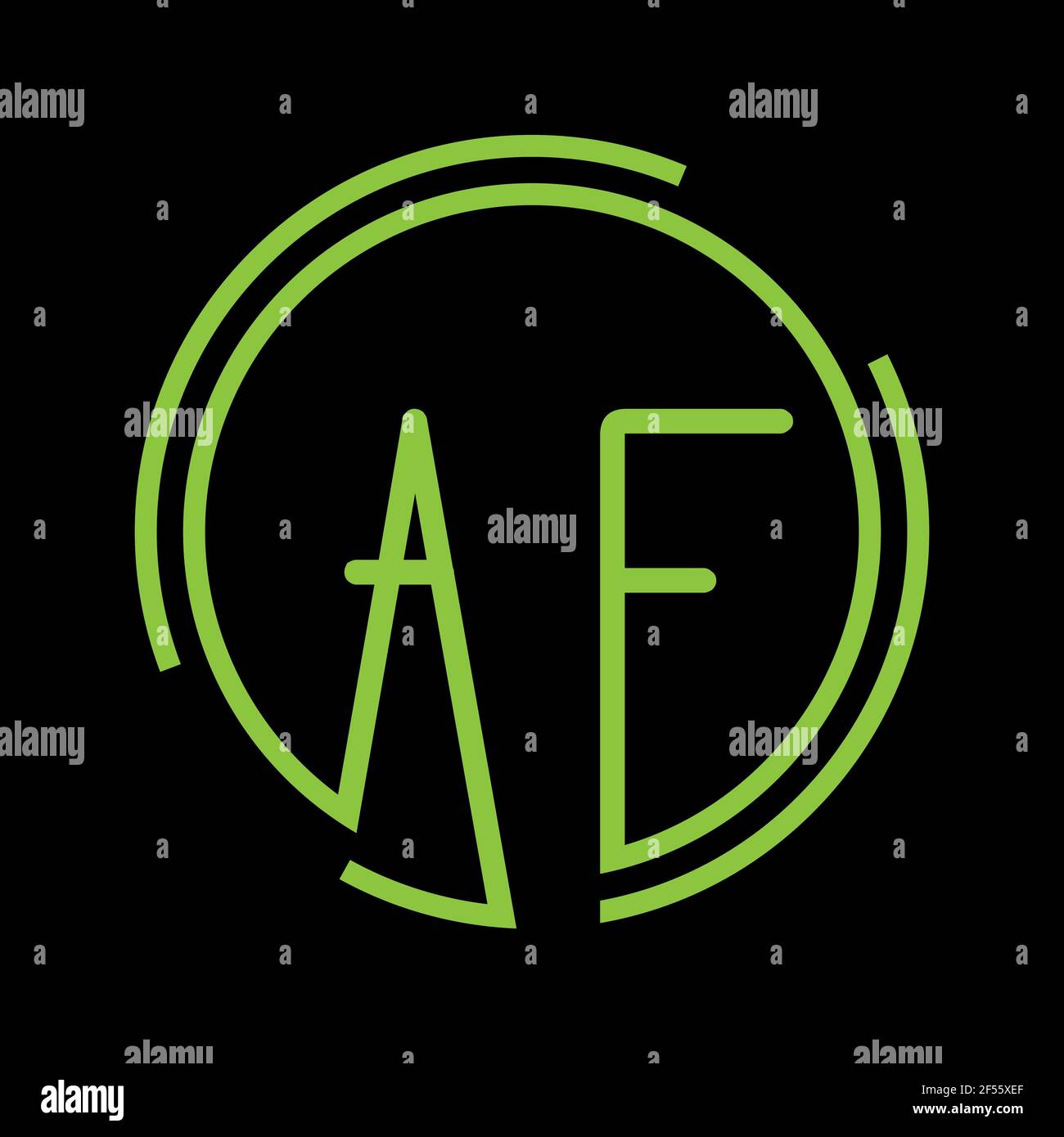 AF logo design vector illustration template. Creative A F letters ...