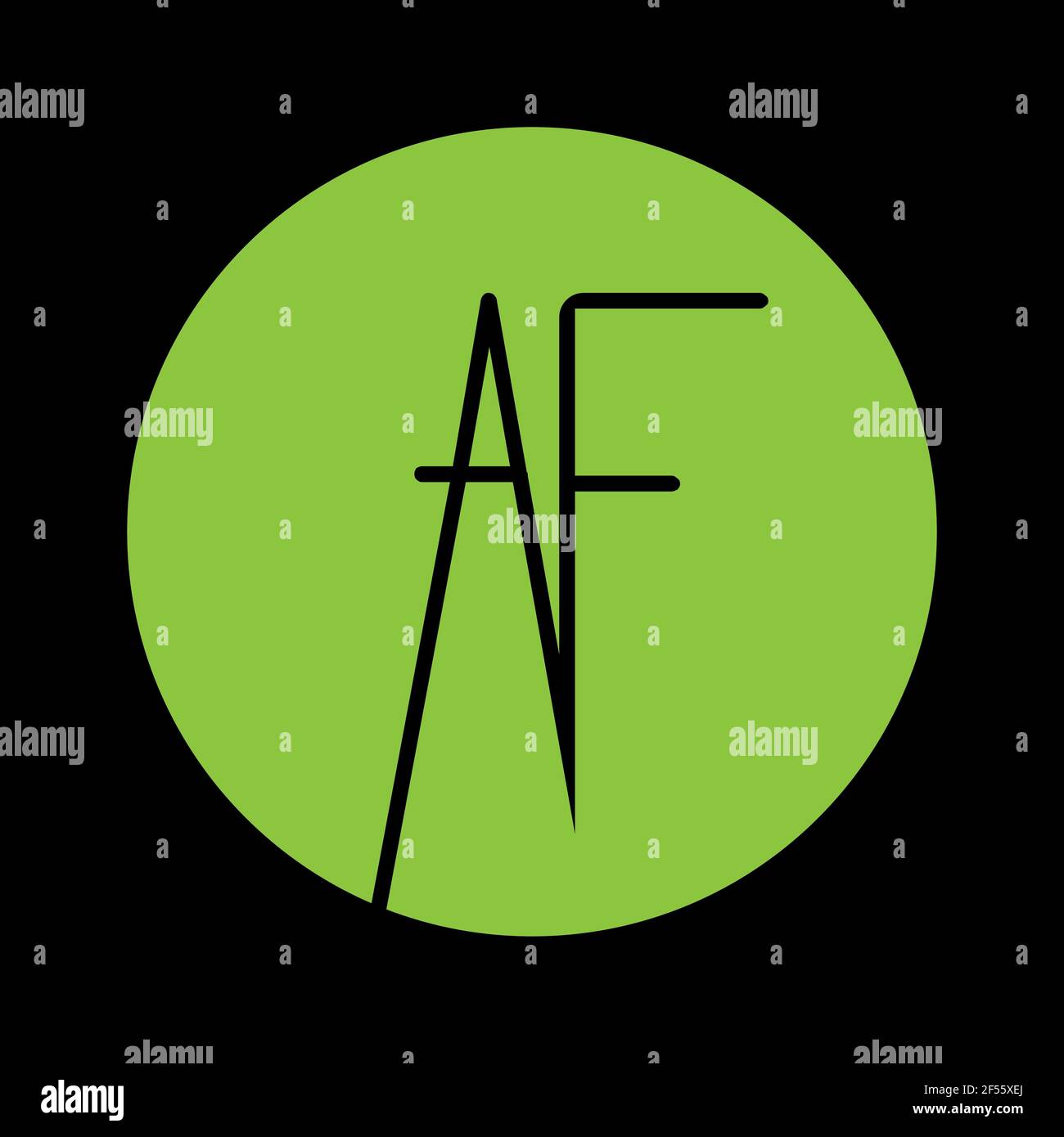 AF logo design vector illustration template. Creative A F letters ...