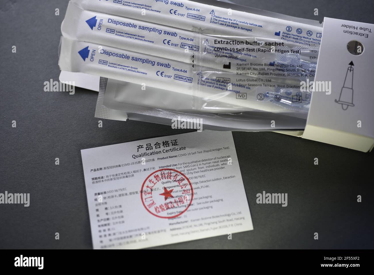 A COVID19 Self Test (Rapid Antigen Test) kit in the UK for testing at