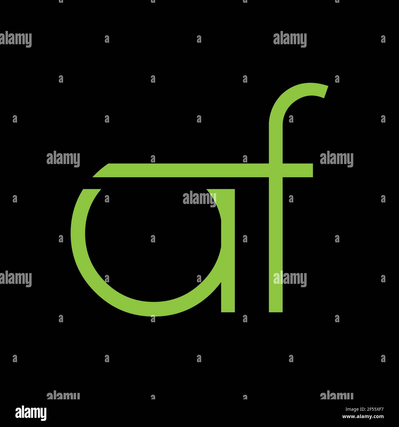 AF logo design vector illustration template. Creative A F letters ...
