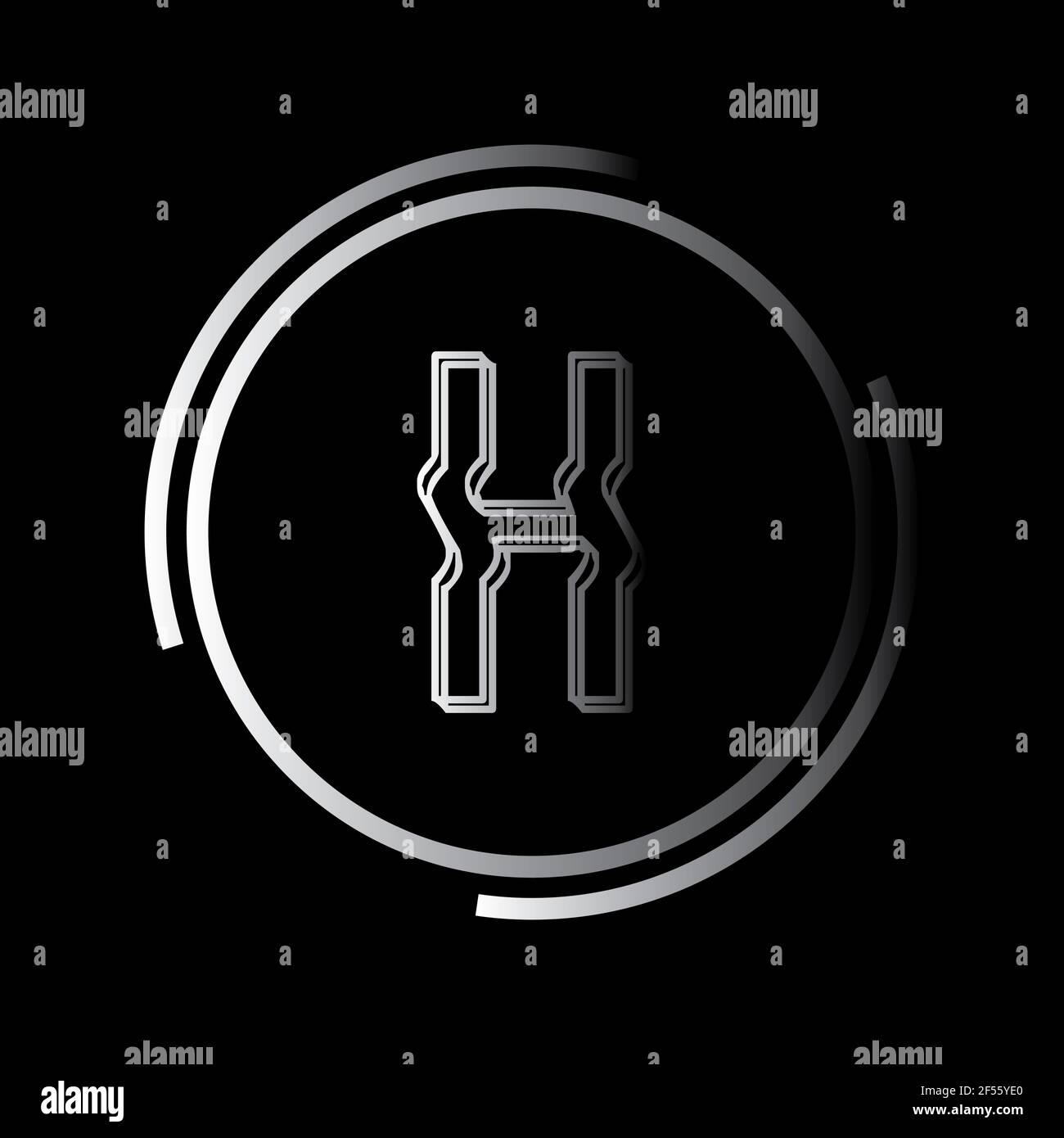 Letter H logo icon design template elements Stock Photo - Alamy