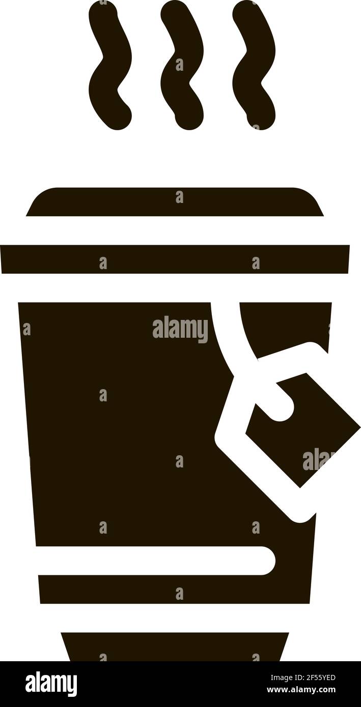 hot tea icon Vector Glyph Illustration Stock Vector Image & Art - Alamy