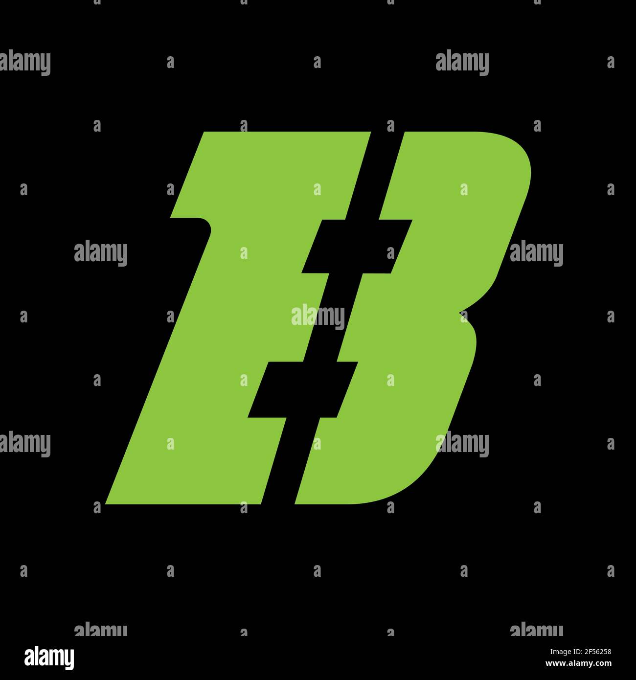 B Letter Design Vector Illustration Modern Monogram Icon Stock Photo ...