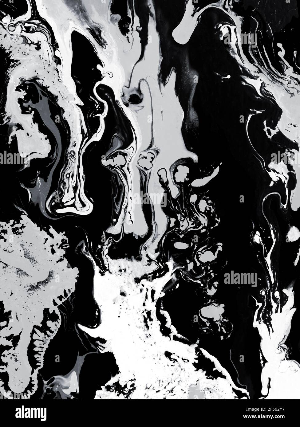 Premium Photo  Black and white acrylic paint texture with abstract shapes  for creative designs