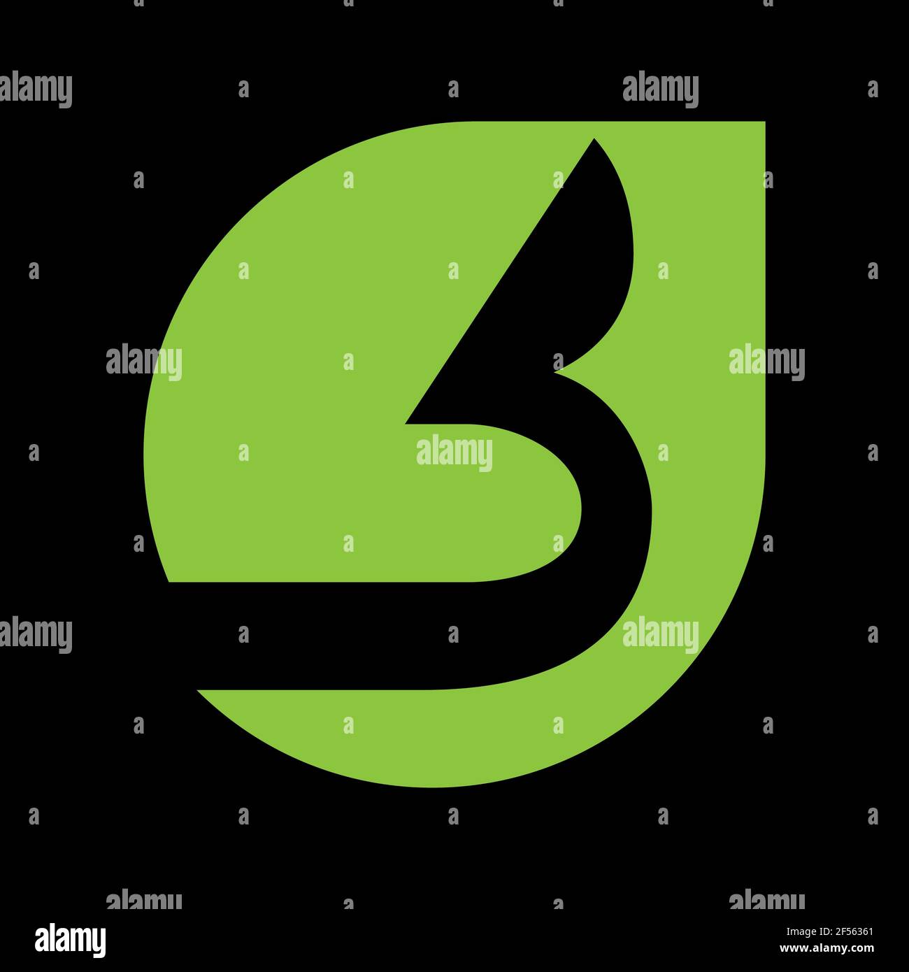 B Letter Design Vector Illustration Modern Monogram Icon Stock Photo ...