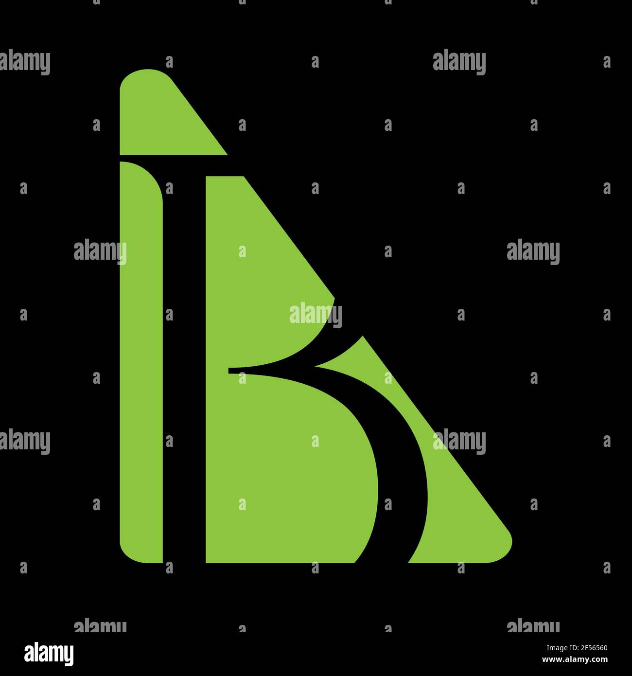 B Letter Design Vector Illustration Modern Monogram Icon Stock Photo ...