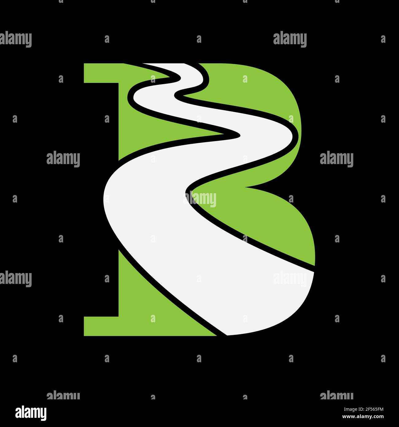 B Letter Design Vector Illustration Modern Monogram Icon Stock Photo ...