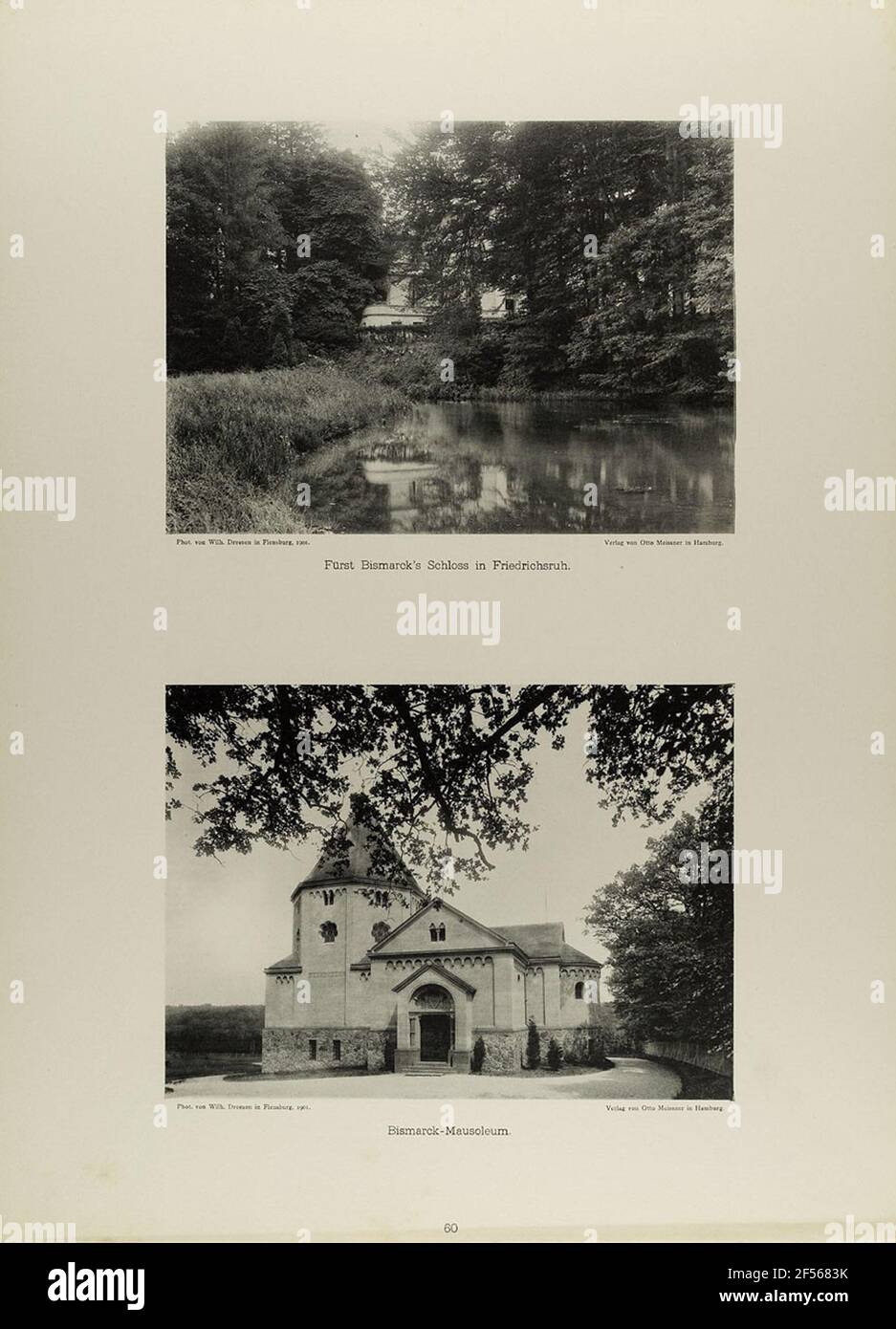 Prince Bismarck's castle in Friedrichsruh "and" BismarckMausoleum "from the folder" New