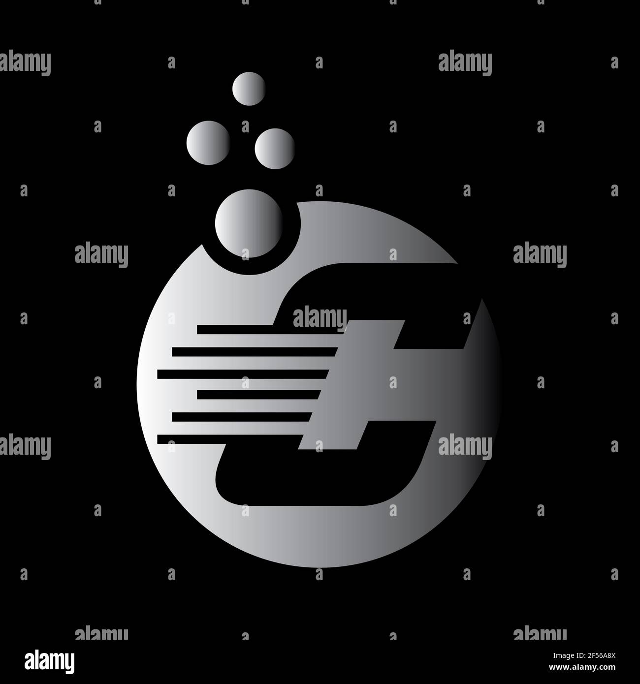 Letter C vector line logo design. Creative minimalism logotype icon ...