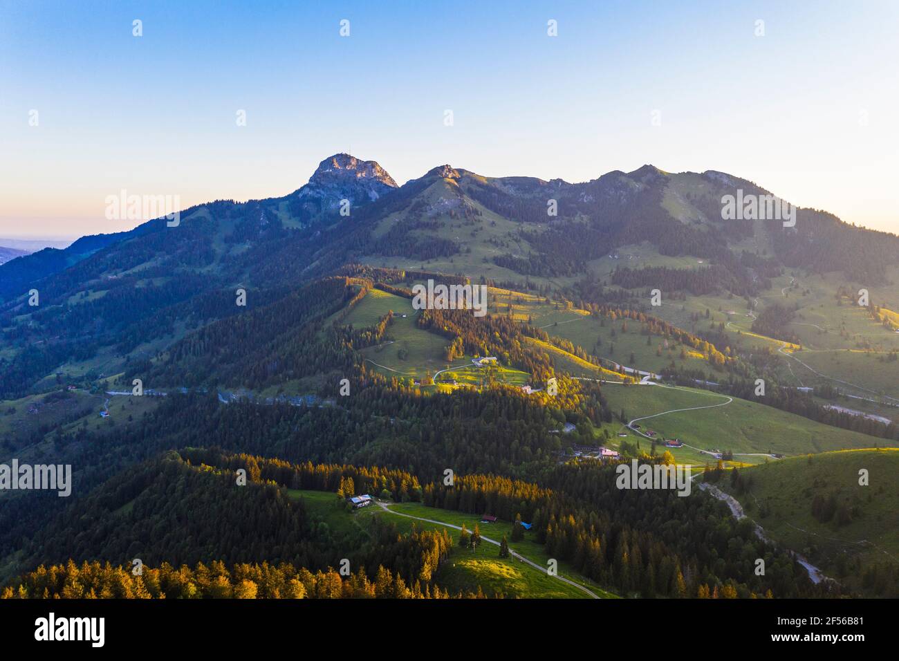 Wendelstein and Wildalpjoch mountains in Mangfall range Stock Photo