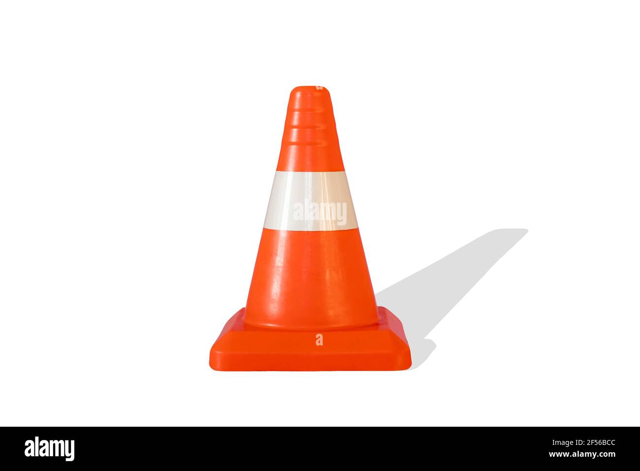a simple traffic cone isolated, abstract safety construction on the street road highway Stock Photo