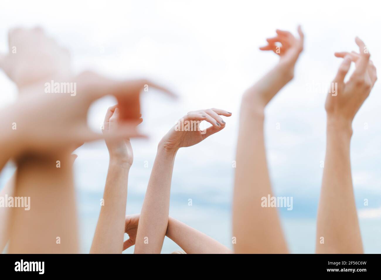 Raising arms to the sky hi-res stock photography and images - Alamy