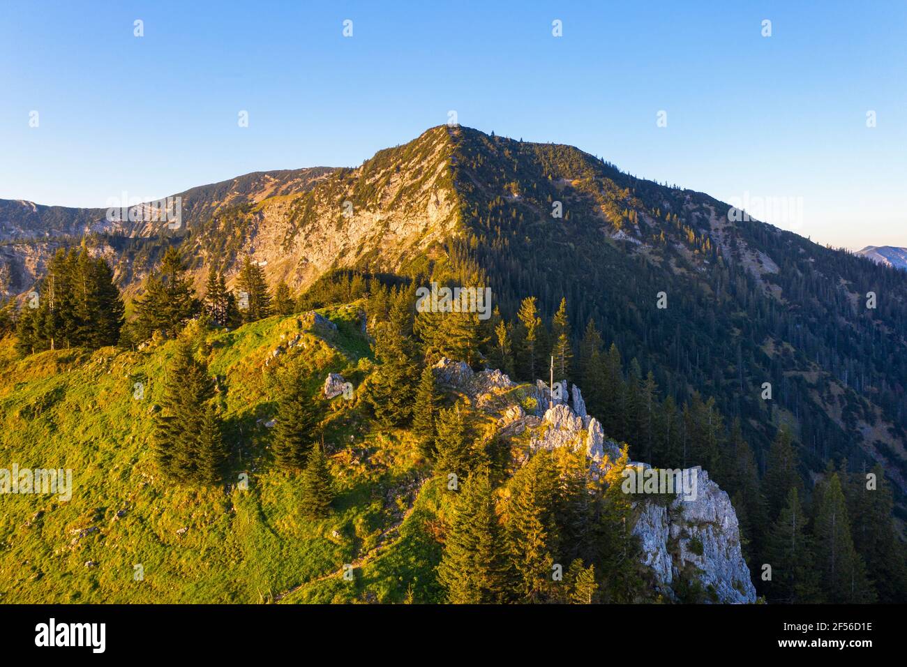 Vogelsang and Kleiner Traithen mountains in Mangfall range Stock Photo