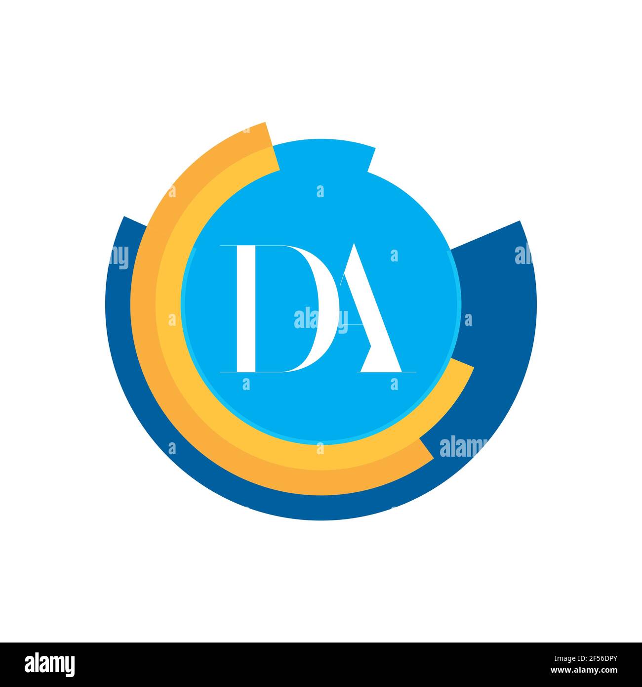 Initial Monogram Letter DA Logo Design Vector Template. DA Letter Logo Design Stock Photo