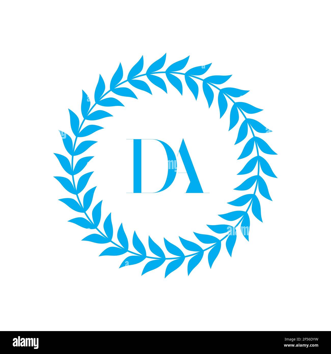 Initial Monogram Letter DA Logo Design Vector Template. DA Letter Logo Design Stock Photo