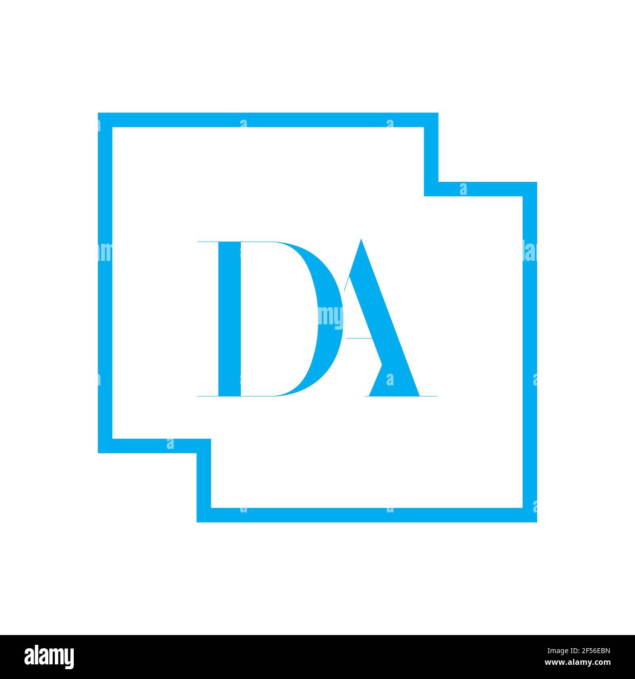 Initial Monogram Letter DA Logo Design Vector Template. DA Letter Logo ...