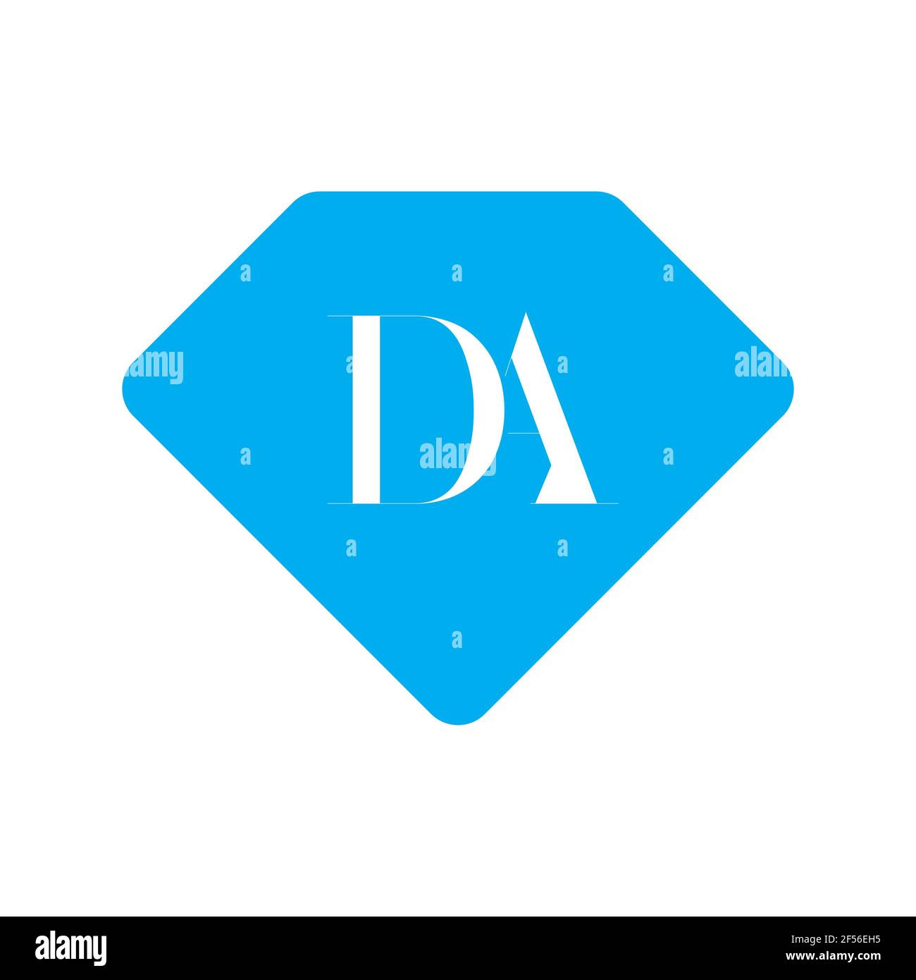 Initial Monogram Letter DA Logo Design Vector Template. DA Letter Logo Design Stock Photo