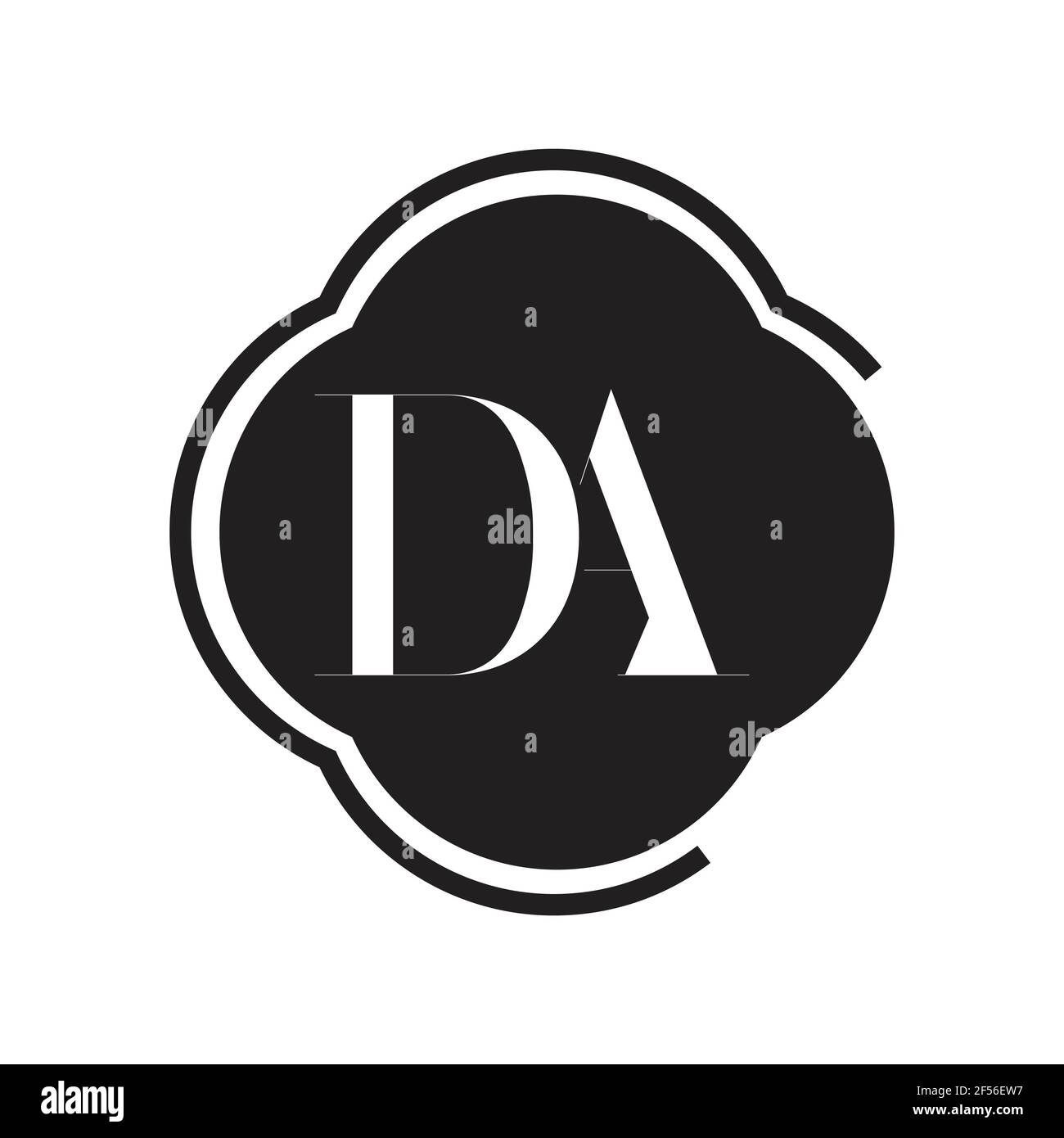 Initial Monogram Letter DA Logo Design Vector Template. DA Letter Logo ...
