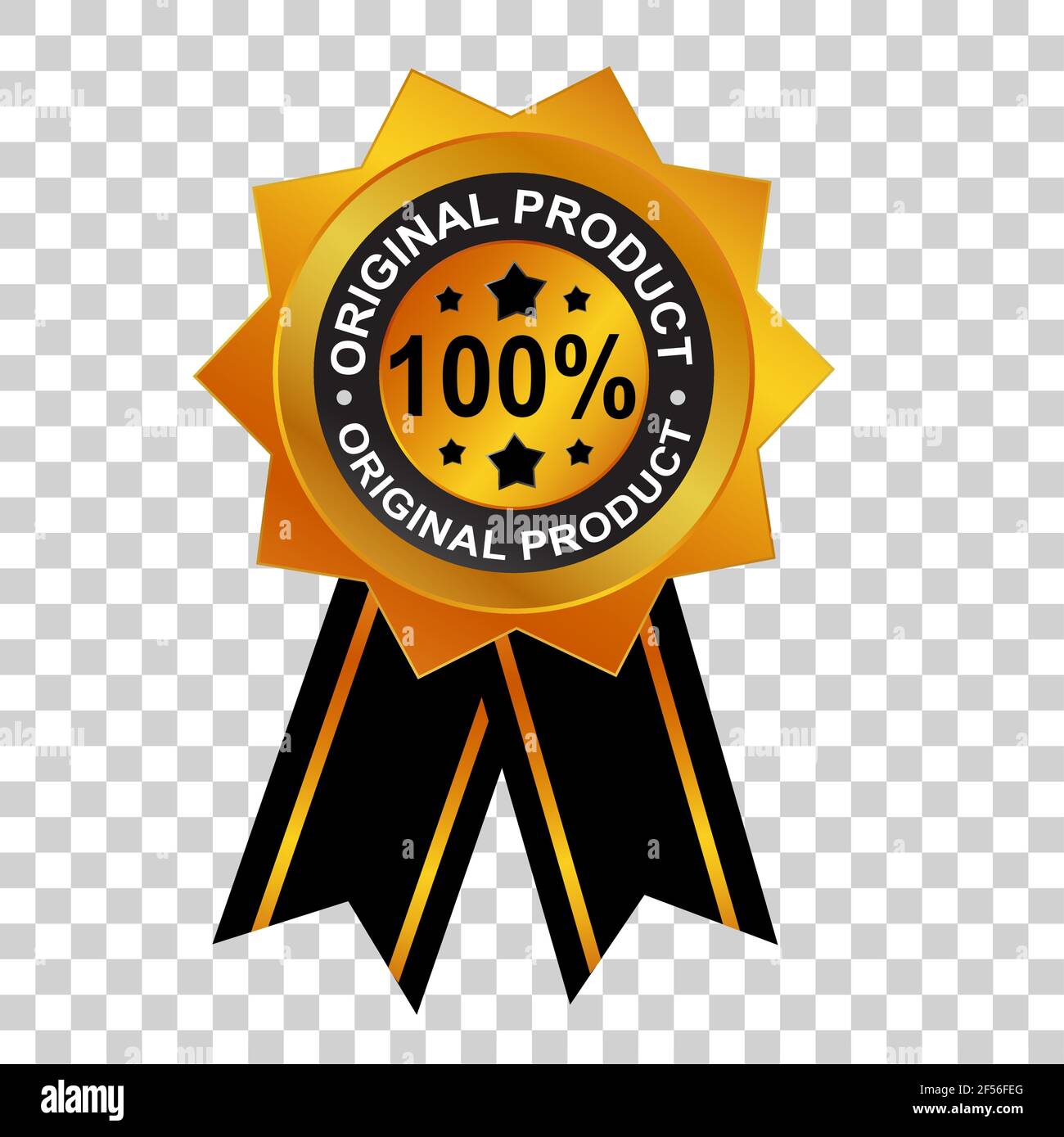 Golden Stamp Or Tag 100 Percent Original Product Star With Black Ribbon At Transparent Effect Background Stock Vector Image Art Alamy<script async src=